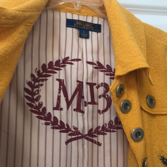 Mustard Gold Wool Blend Crop Jacket - Picture 5 of 5